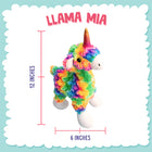 6 x 12 inches size of Snugarooz Llama Mia Dog Toy
