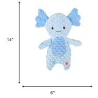 Spot Axolotl Blue With Hat Plush Dog Toy 14 inches tall by 6 inches wide