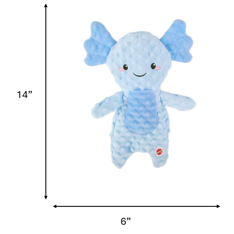 Spot Axolotl Blue With Hat Plush Dog Toy 14 inches tall by 6 inches wide
