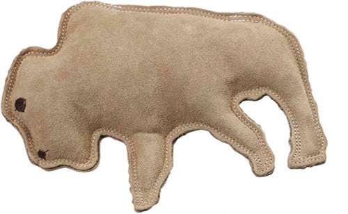 Spot Dura-Fused Leather & Jute Buffalo Dog Toy Close Up