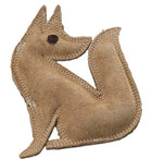 Spot Dura-Fused Leather & Jute Fox Dog Toy Clsoe Up view