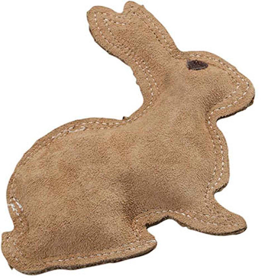 Spot Dura-Fused Leather & Jute Rabbit Dog Toy Close Up