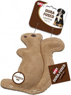 Spot Dura-Fused Leather & Jute Squirrel Dog Toy, Front Packaging