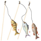 Spot Fanatic Fish Teaser Wand Cat Toy Assorted 3 pcs