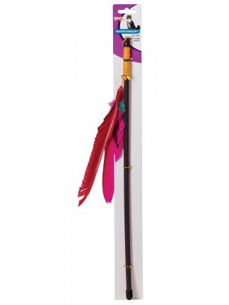 Spot Feather Dangler Teaser Wand Cat Toy, Front Packaging