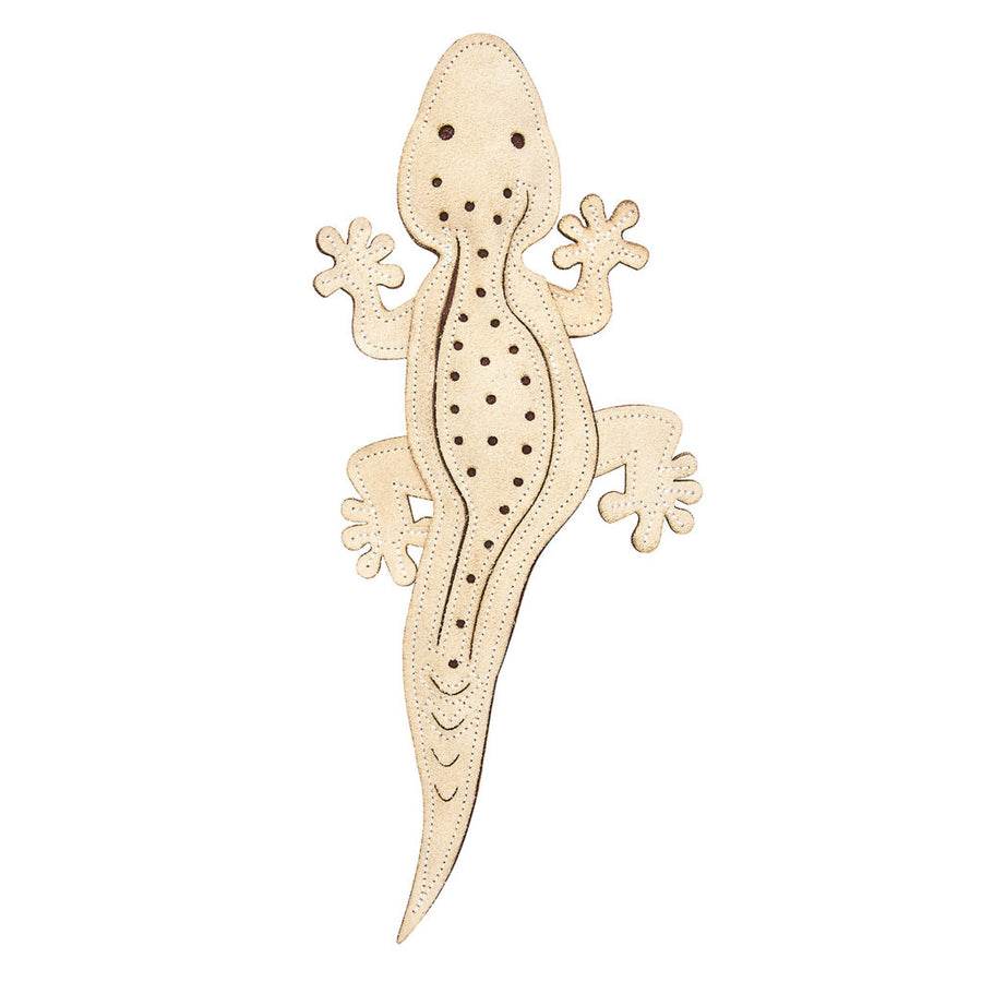 Spot Leather Lizard Dog Toy Full Top View