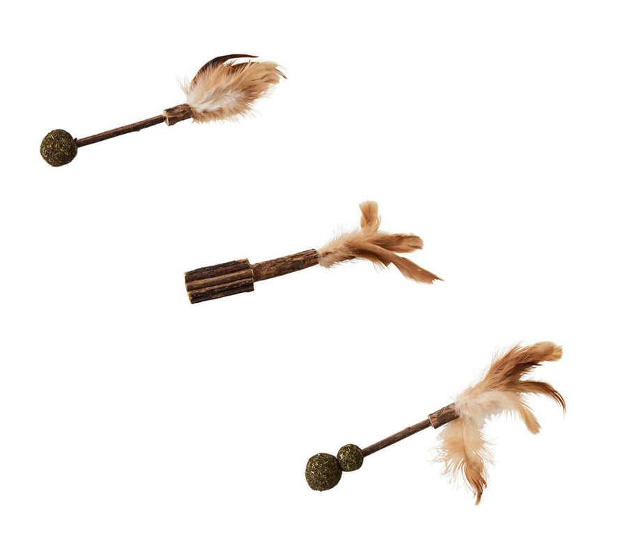 Spot Silver Vine Cat Toy Assorted 6inches 3 Designs