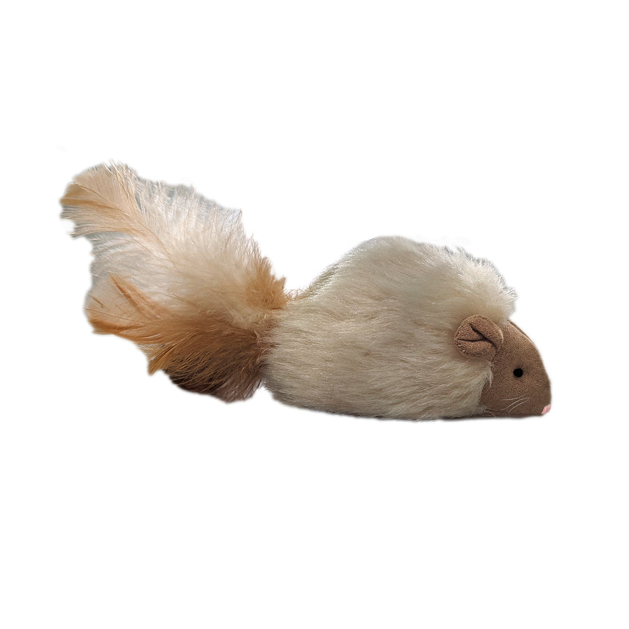 Spot Squeakeeez Silver Vine Mouse Cat Toy Close Up