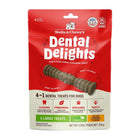 Front Pouch of Stella & Chewy's Large Dental Delights Chicken & Parsley Flavor Dog Treats 5.5oz