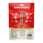 Back Pouch of Stella & Chewy's Medium Dental Delights Chicken & Parsley Flavor Dog Treats 5.5oz includes 7 Medium Treats