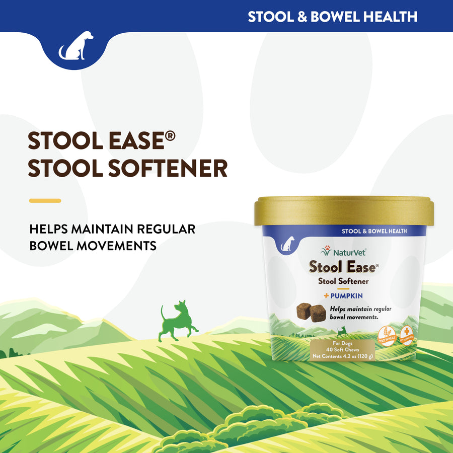 NaturVet Stool Ease Stool Softener for Dogs, 40 ct Soft Chews