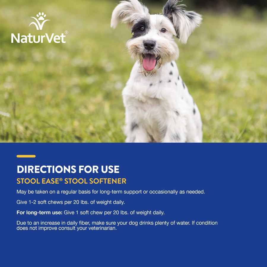 NaturVet Stool Ease Stool Softener for Dogs, 40 ct Soft Chews