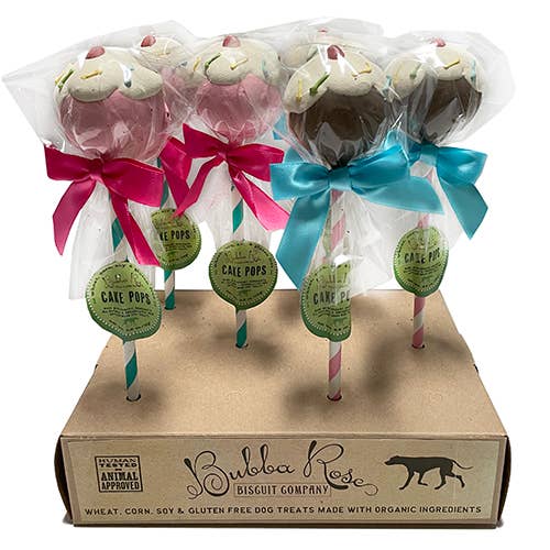 A set of 6 Sundae Cake Pops Dog Treat