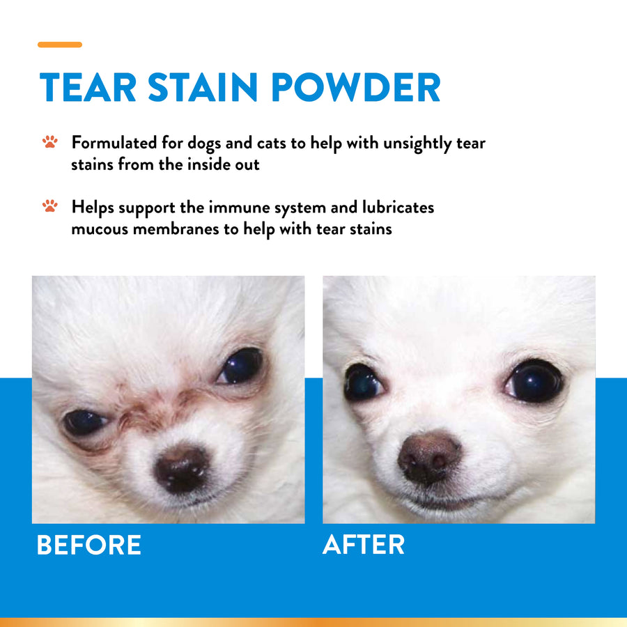 NaturVet Tear Stain Supplement Plus Lutein for Dogs and Cats, 200g Powder