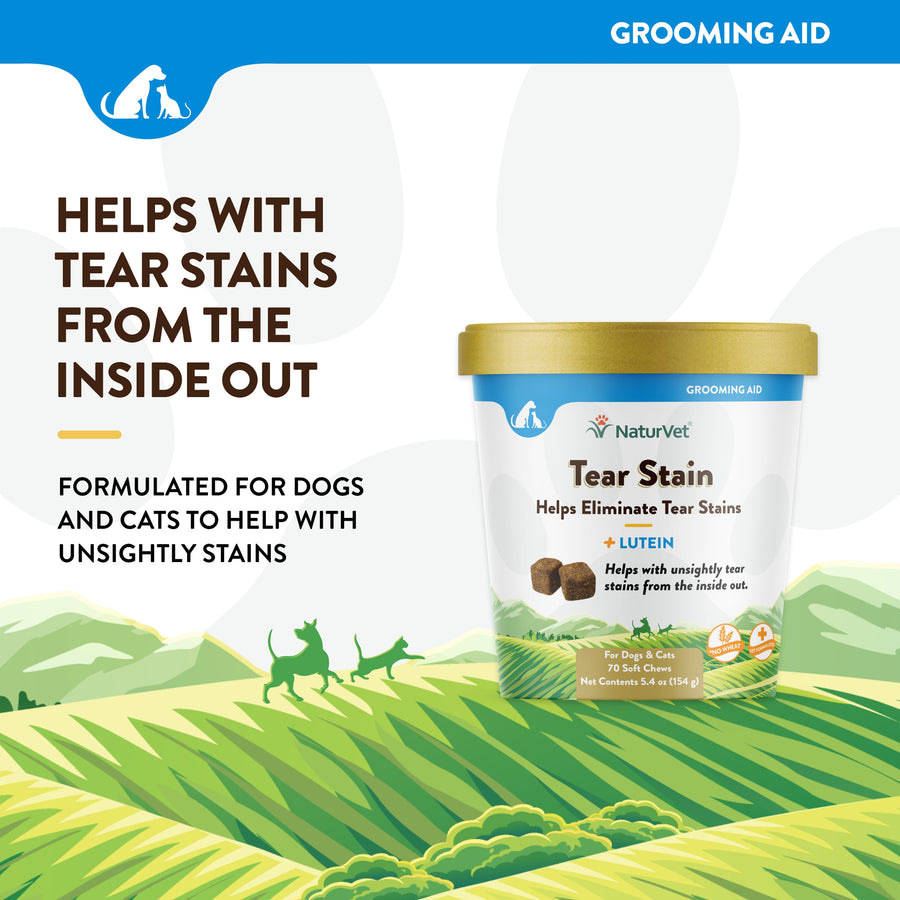 NaturVet Tear Stain Supplement Plus Lutein Soft Chews