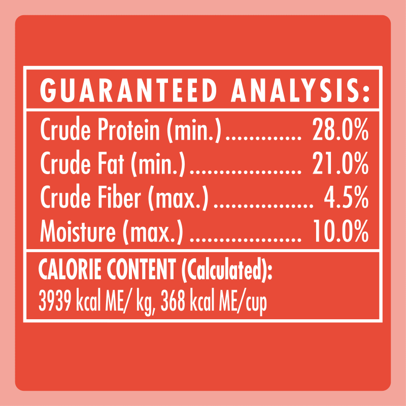 Temptations Rockin' Lobster Cat Treats Guaranteed Analysis and Calorie Content