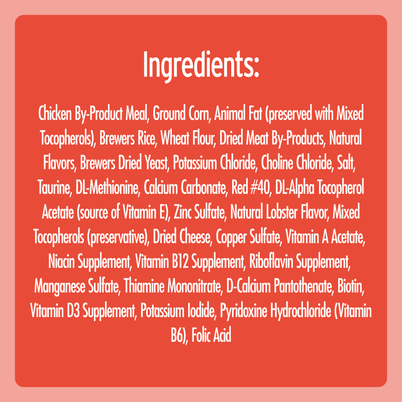 Temptations Rockin' Lobster Cat Treats Ingredients List