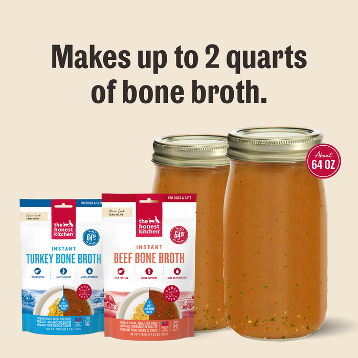 Makes up to 2 quarts of bone broth.