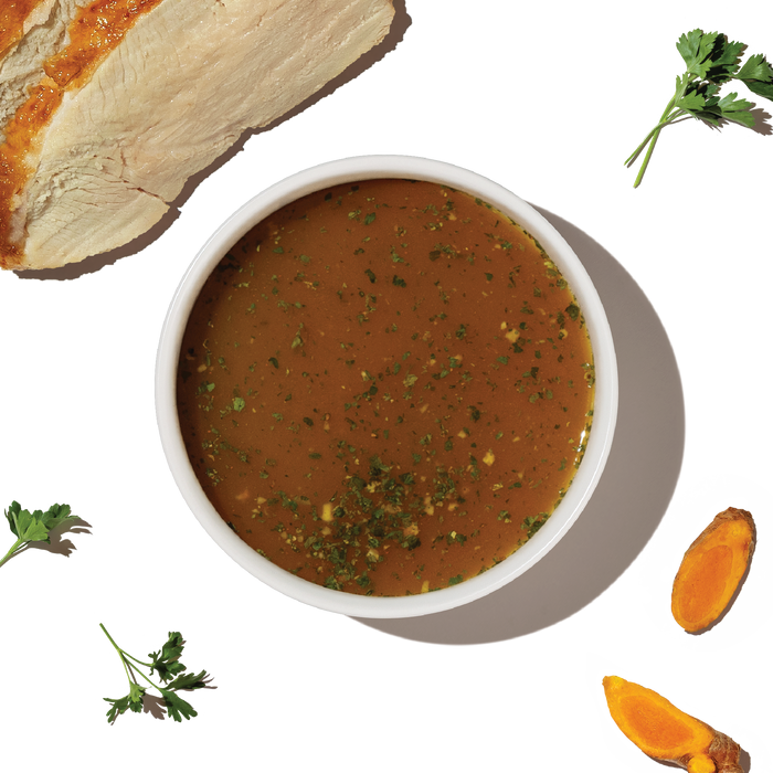 The Healthy Kitchen Instant Turkey Bone Broth with Turmeric.