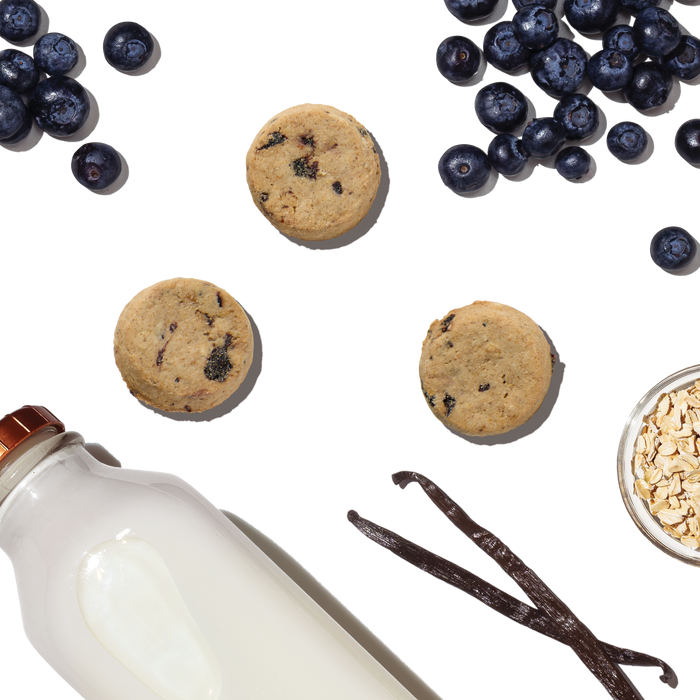 The Honest Kitchen Goat Milk N Cookies Blueberries & Vanilla Ingredients Image.