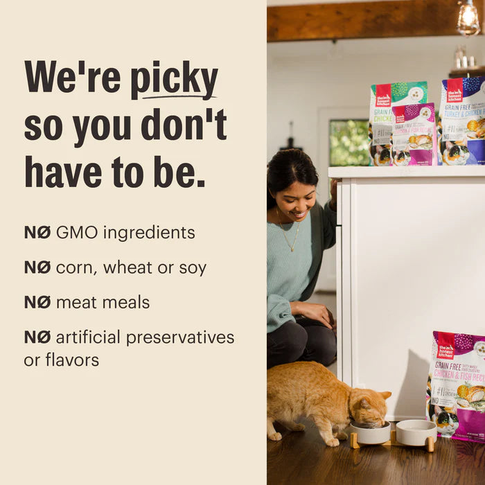 *No GMO ingredients
*No corn, wheat or soy
*No meat meals
*No artificial preservatives or flavors