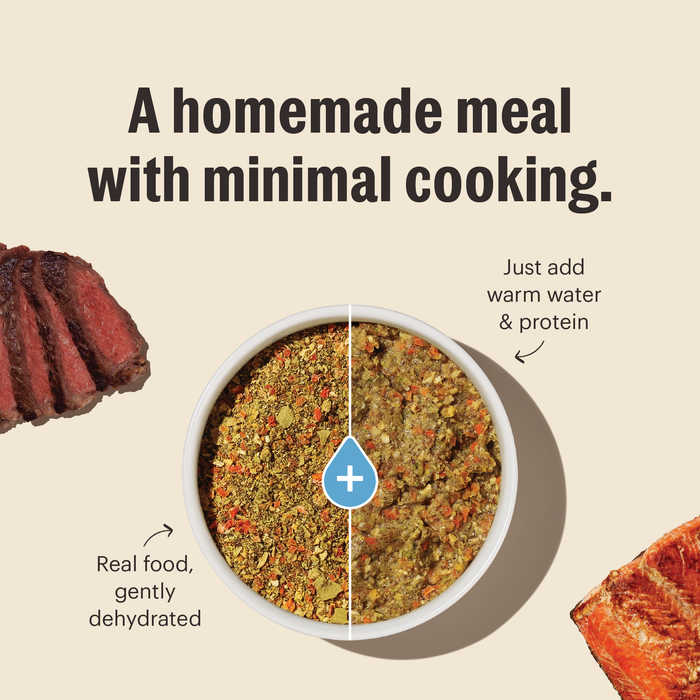 A homemade meal with minimal cooking.