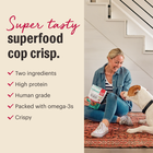 Super tasty, superfood cop crisp.