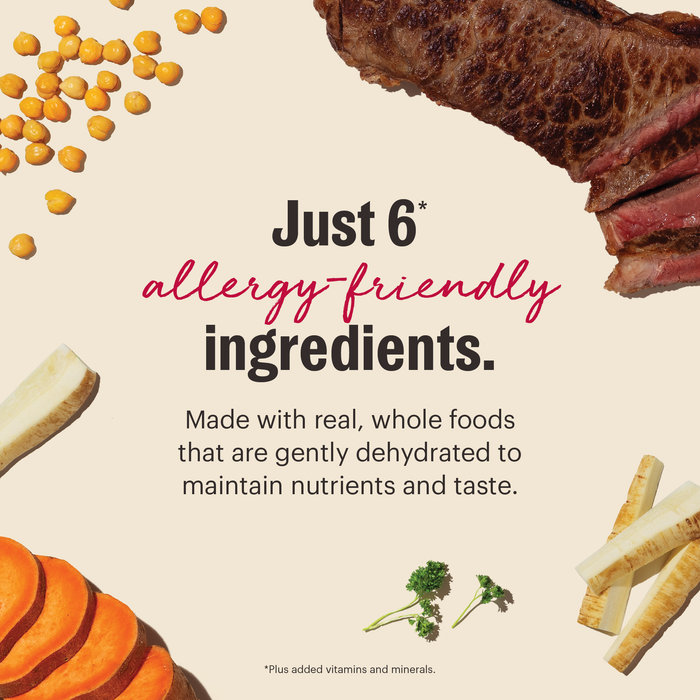 Just 6 allergy-friendly ingredients.