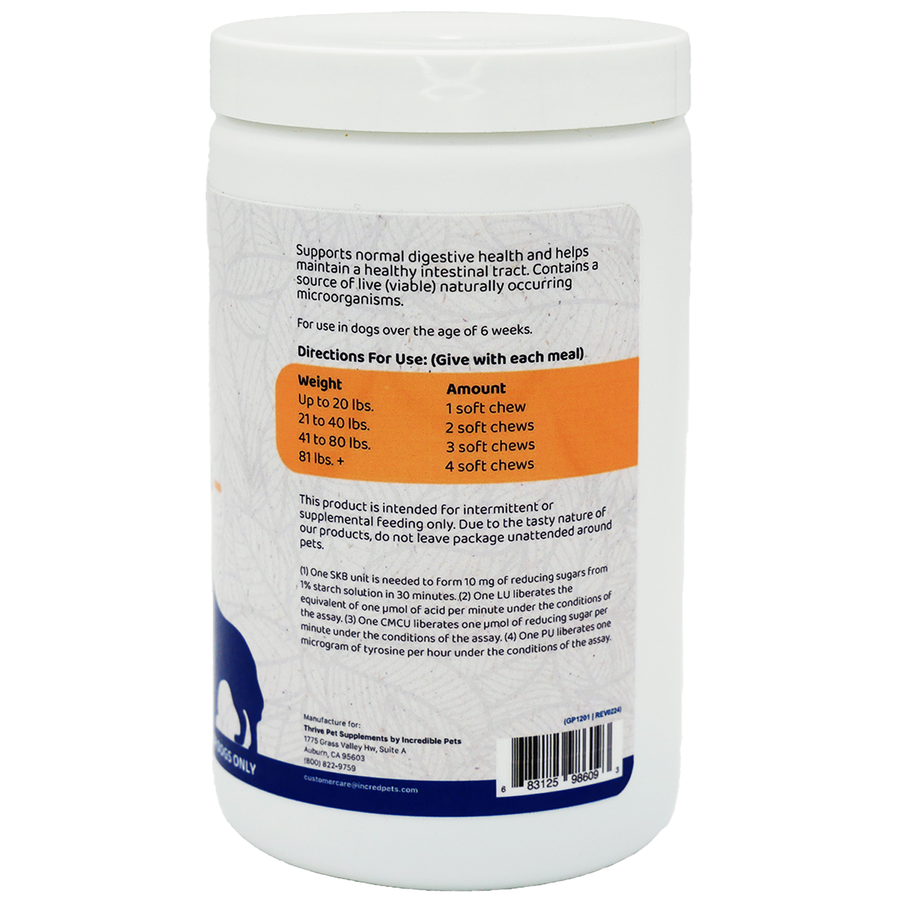Thrive Pet Supplements Probiotic Soft Chews for Dogs