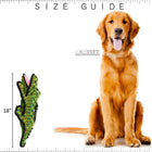 Tuffy's Ocean Creatures Gary Gator Dog Toy Size Scale