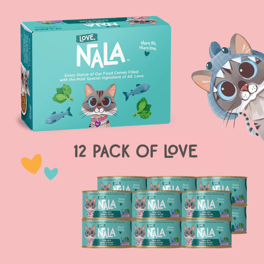 Love, Nala Tuna With Spinach Recipe Paté Dinner In Broth Canned Cat Food