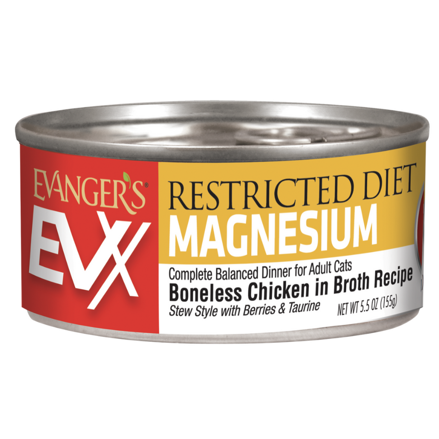 Evanger's EVX Restricted Diet: Controlled Magnesium Boneless Chicken in Broth Canned Cat Food