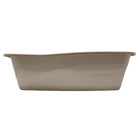 Beige plastic basin on a white background