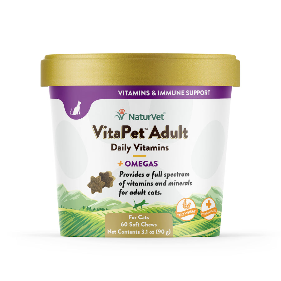 NaturVet VitaPet Adult Daily Vitamins Soft Chews for Cats