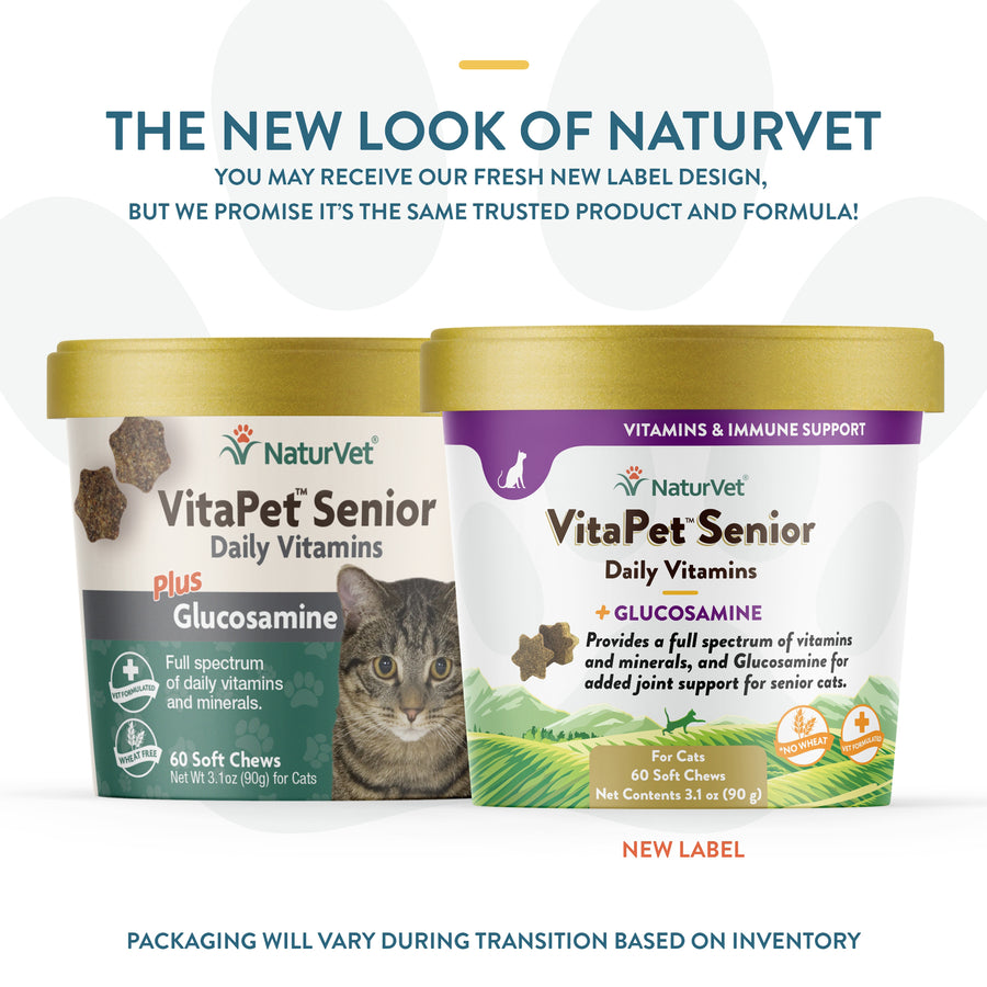 NaturVet VitaPet Senior Daily Vitamins Soft Chews for Cats