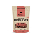 Vital Essentials Freeze-Dried Chicken Hearts Dog Treats 3.75oz Front Packaging
