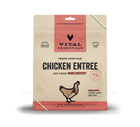 Vital Essentials Freeze-Dried Raw Chicken Entree Cat Food Mini Patties 8oz, Front of bag