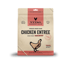 Vital Essentials Freeze-Dried Raw Chicken Entree Dog Food Mini Patties 14oz, Front of bag