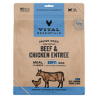 Front Packaging Vital Essentials Freeze Dried Beef & Chicken Soft Nibs Cat Food 12 oz