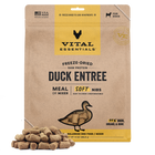 Front Packaging of Vital Essentials Freeze Dried Duck Soft Nibs Dog Food 14 oz