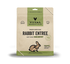 Vital Essentials Freeze Dried Grain Free Rabbit Mini Patties Limited Ingredient Entree for Cats 8oz, Front of bag