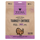 Front packaging of Vital Essentials Freeze Dried Turkey Soft Nibs Cat Food 12 oz