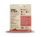 Back of bag of Vital Essentials Frozen Raw Chicken Entree Mini Patties Cat Food 28 oz