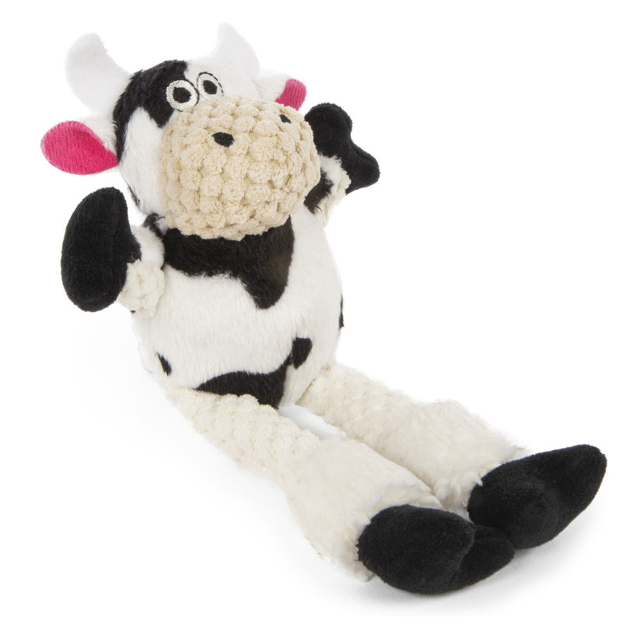 goDog Checkers Skinny Cow Dog Toy