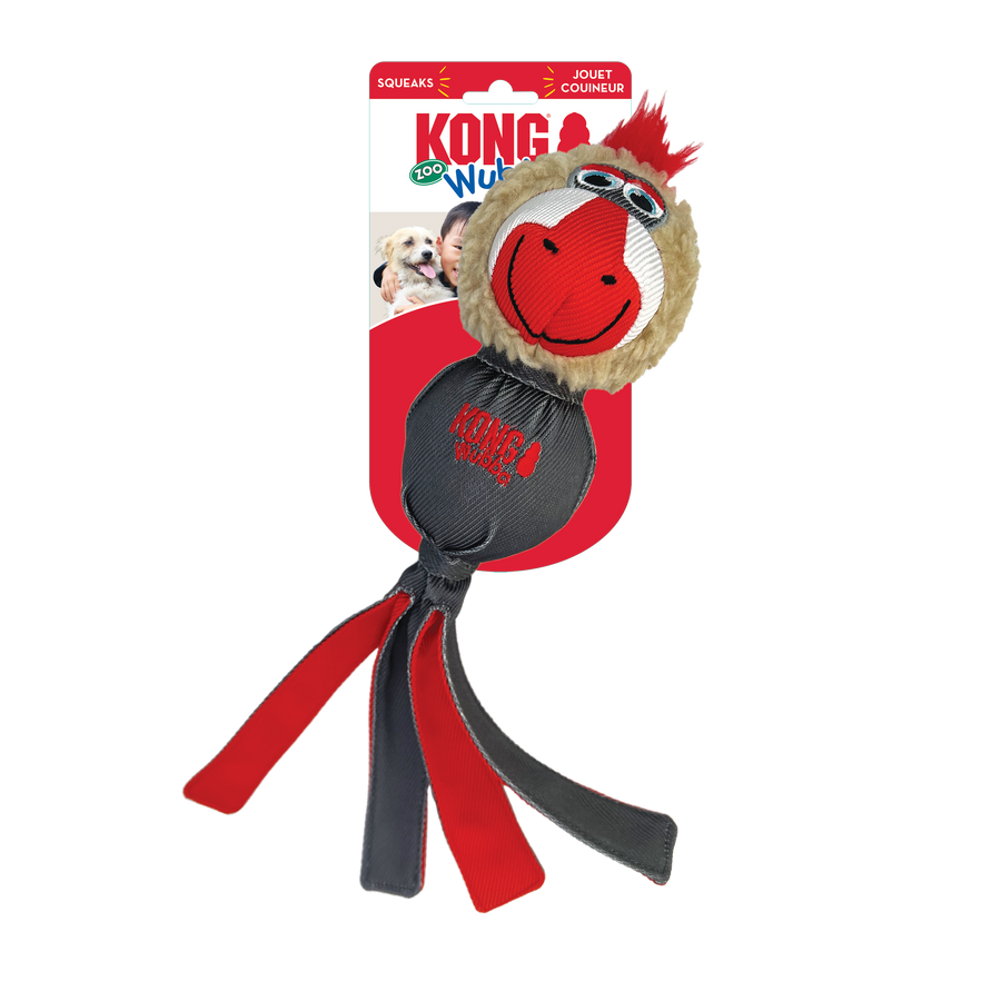 KONG Wubba Zoo Mandrill Dog Toy