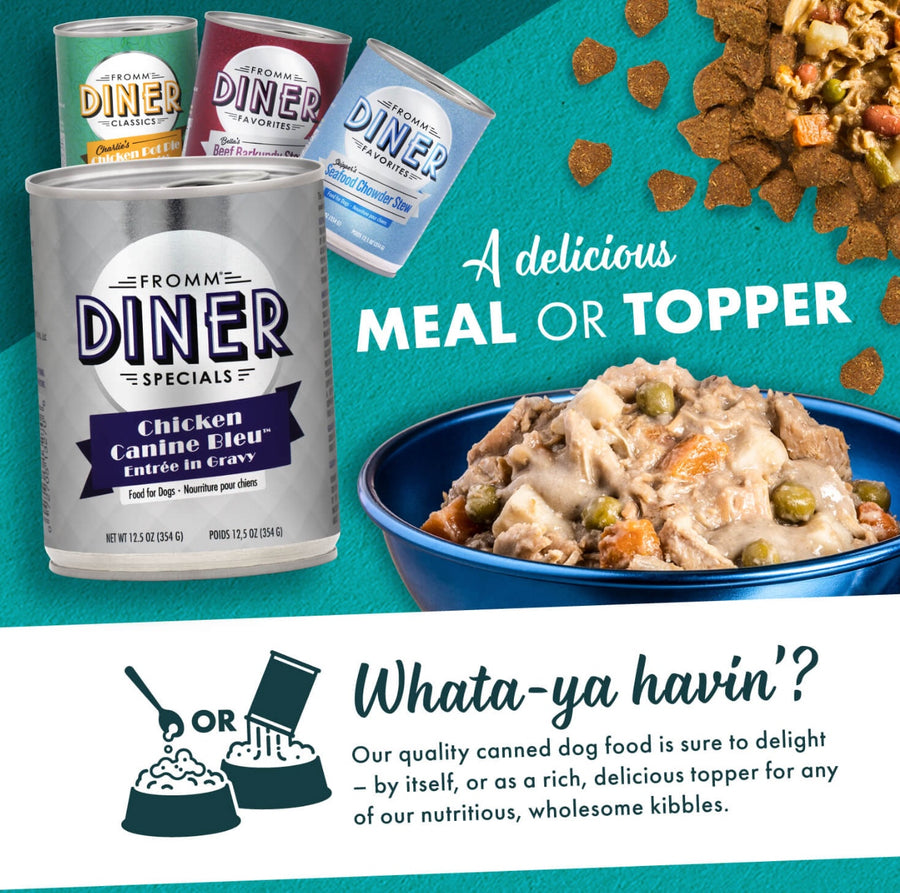 Our quality canned food is sure to delight by itself, or as a rich, delicious topper for any of our nutritious, wholesome kibbles.