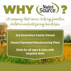 3rd Generation Family owned, owner/operated manufacturing plant, diets for all ages & sizes with targeted diets.