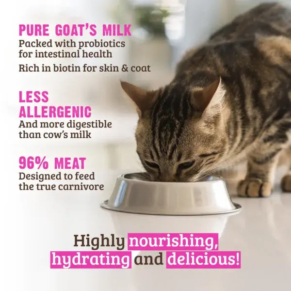 Highly nourishing, hydrating and delicious
*Pure Goat's Milk
*Less Allergenic
*96% Meat