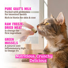 Nutritious, Crunchy and Delicious
*Pure Goat's Milk
*Raw Freeze-Dried Meat
*Green Mussels