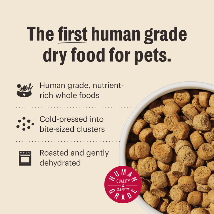 The first human-grade dry food for pets.